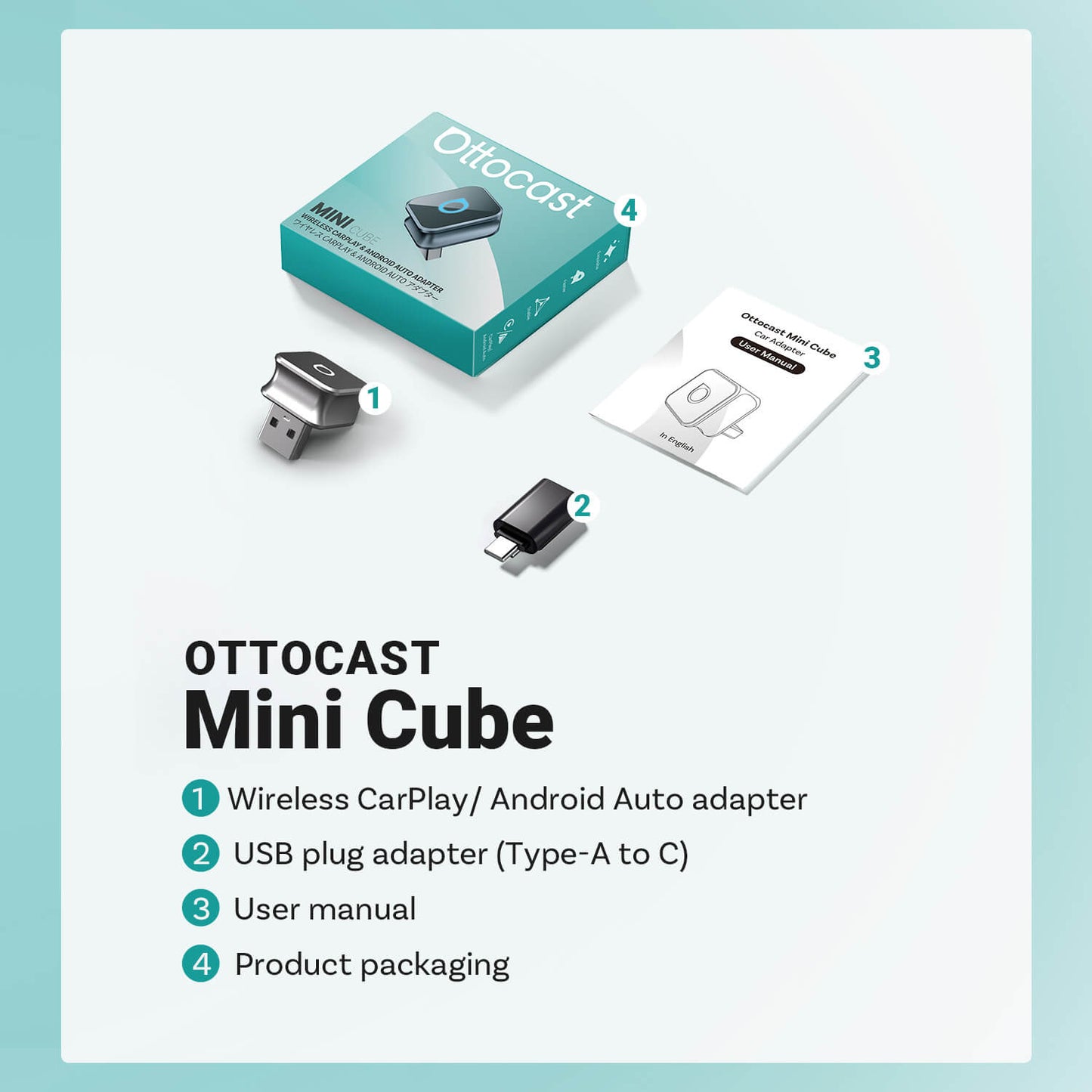 Mini Ultra Cube wireless CarPlay Android Auto Adapter