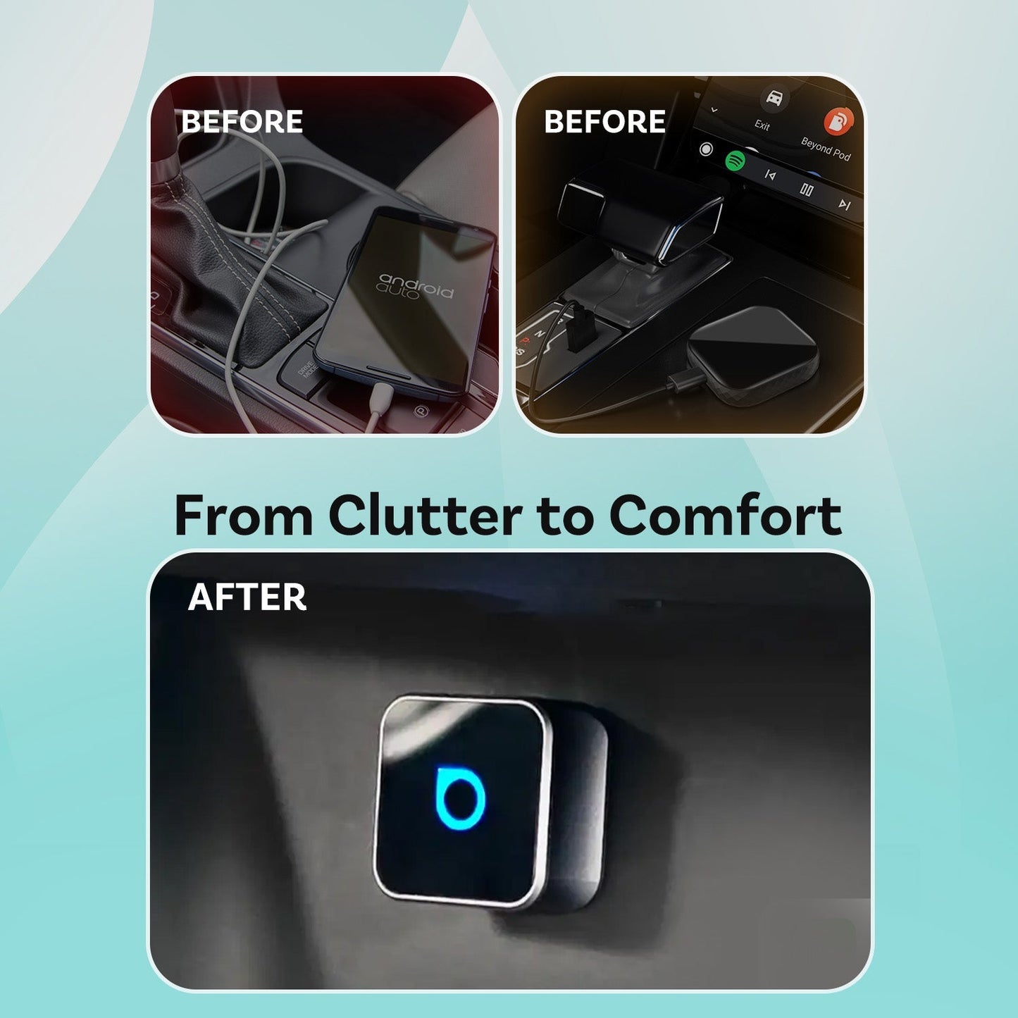 Mini Ultra Cube wireless CarPlay Android Auto Adapter