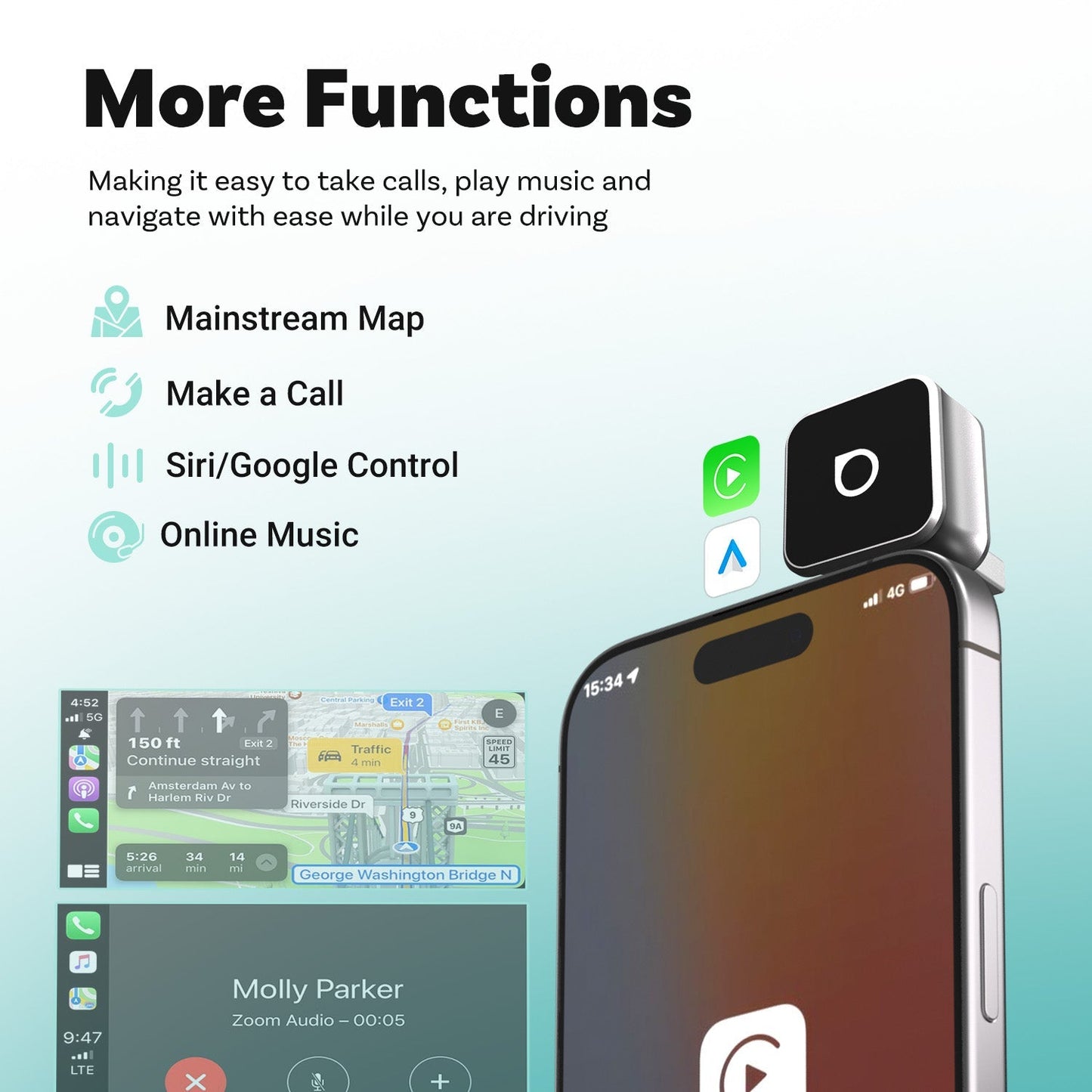 Mini Ultra Cube wireless CarPlay Android Auto Adapter